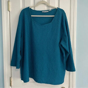 Sag Harbor Stretch Long Sleeve Blue Shirt Size 3X